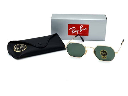 Lentes de sol RB3556N 001 Octagonal Flat G15 Dorado - vista 2