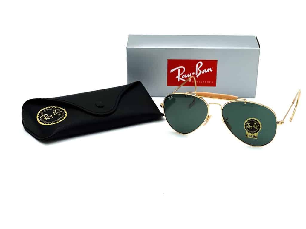 Lentes de sol RB3030 L0216 Aviator Outdoorsman Dorado G-15 - vista 2