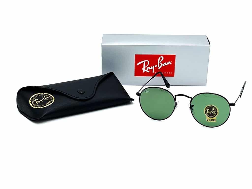 Ray-Ban RB3447 002 Round Metal Negro Verde G-15 - vista lateral