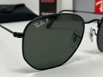 Lentes de sol Rb3548n 002/58 Hexagonal Flat Negro G-15 Polarizado - Vista 3
