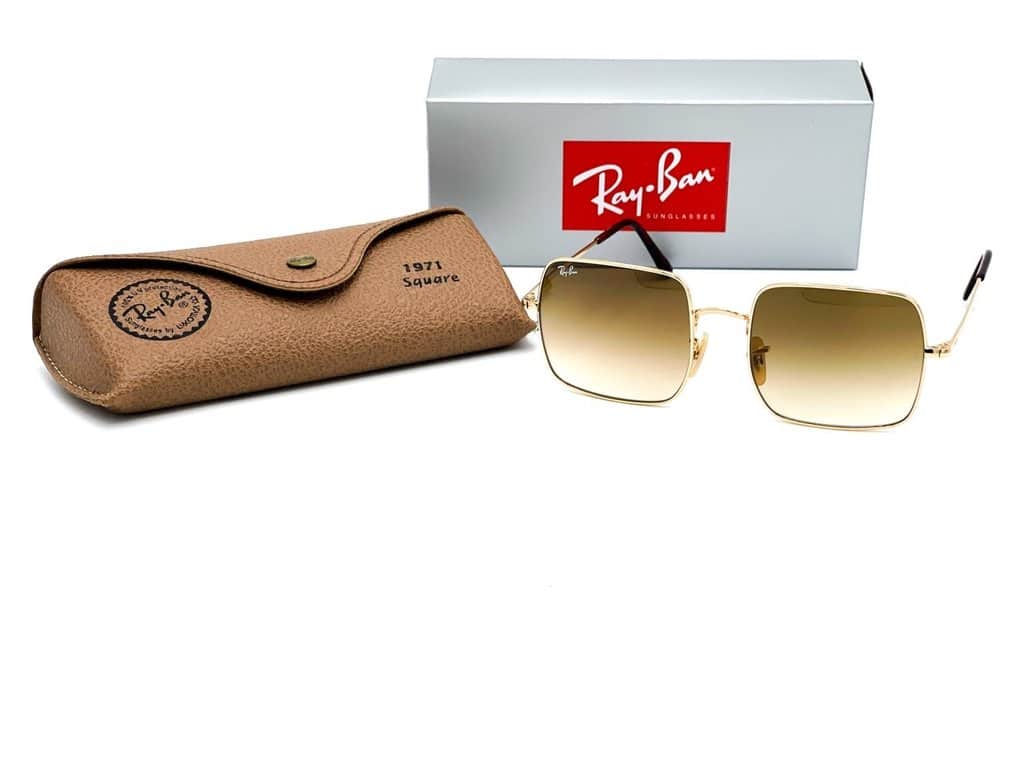 Lentes de sol RB1971 914751 Square Café Degradado Dorado - vista 2