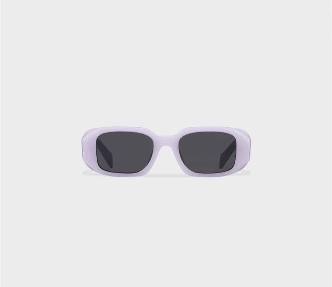 Lentes de sol SPR17W 04Z-5S0 Symbole Rectangle Lila Negro