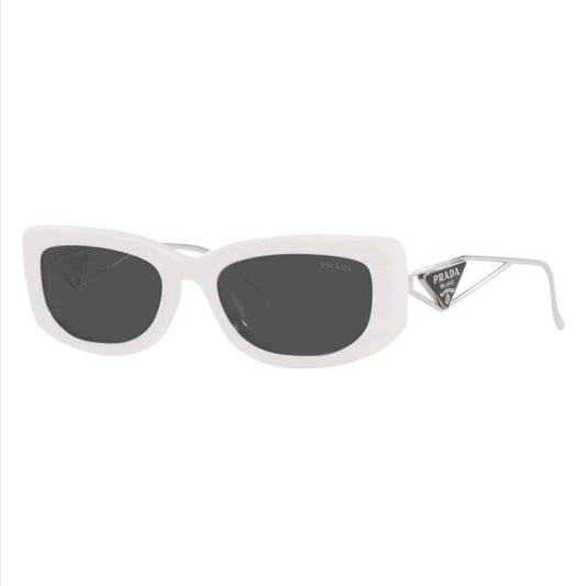 Lentes de sol SPR14Y 142-5S0 Symbole Rectangle White Silver