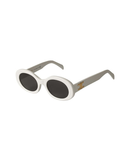Lentes de sol CL40194U 25A Oval Shape Blanco Dorado
