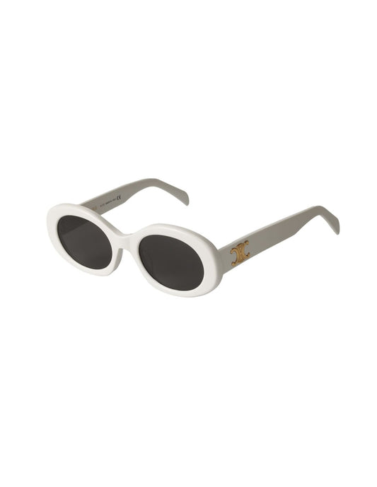 Lentes de sol CL40194U 25A Oval Shape Blanco Dorado