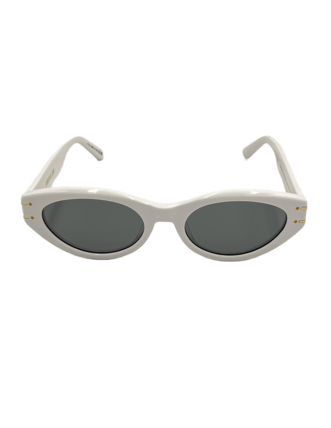 Lentes de sol Signature B5I 30C0 Eye Cat Shape Blanco Dorado vista 2