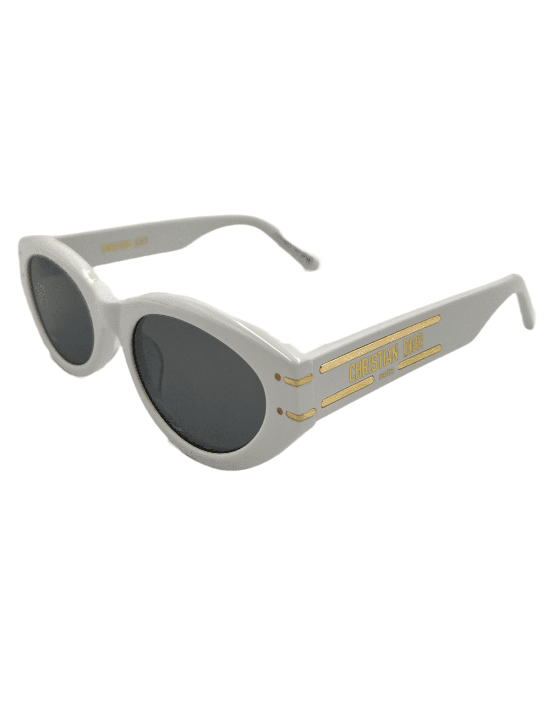 Lentes de sol Signature B5I 30C0 Eye Cat Shape Blanco Dorado
