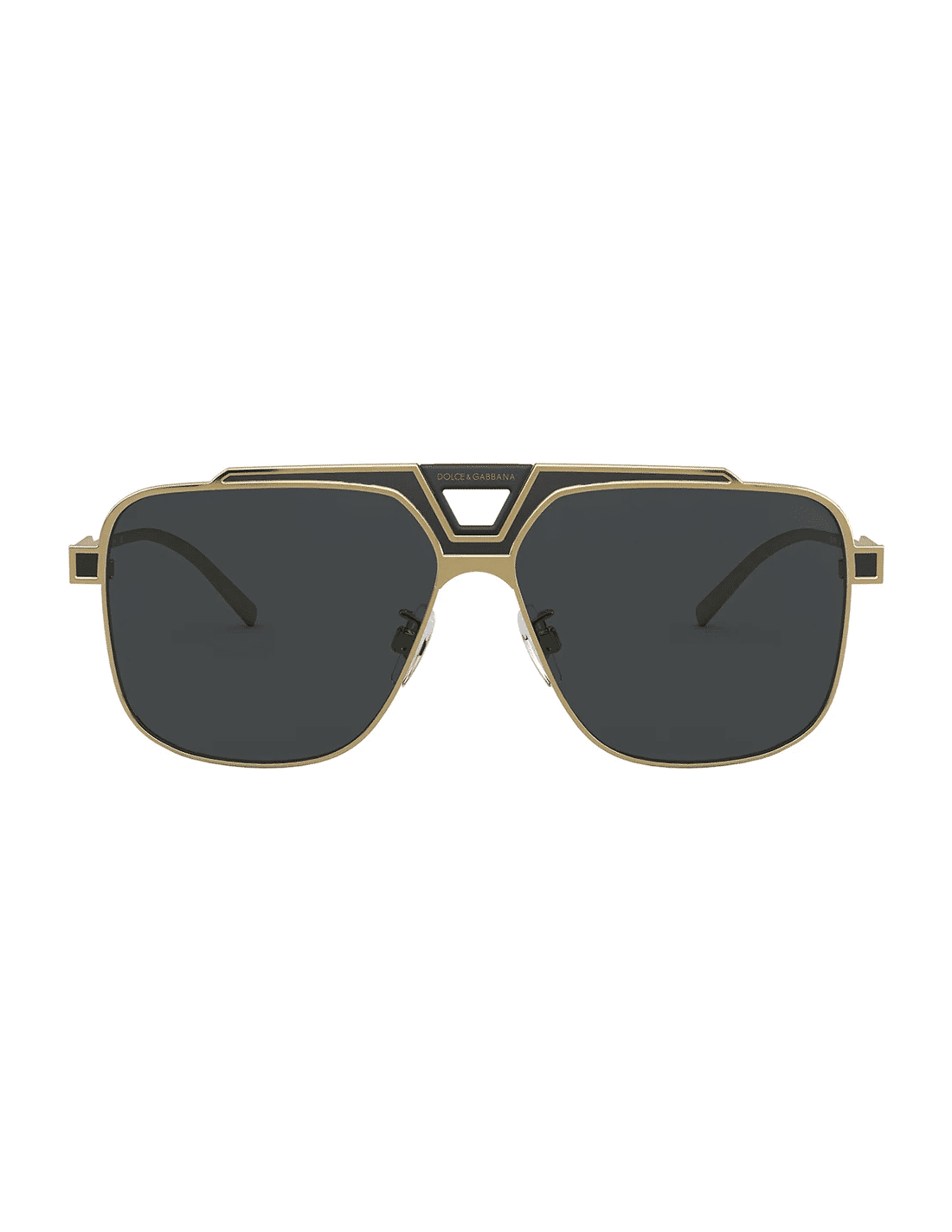 Lentes de sol DG2256 1334/87 Aviator Square Negro Dorado