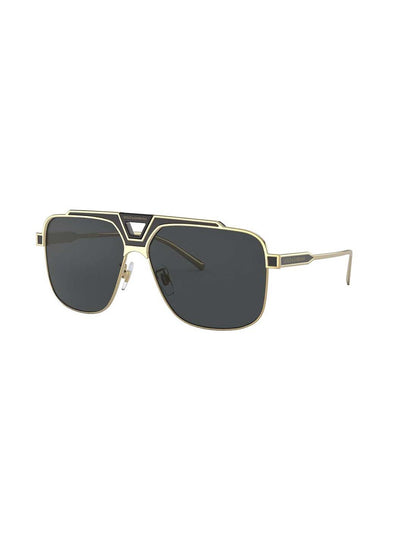 Lentes de sol DG2256 1334/87 Aviator Square Negro Dorado
