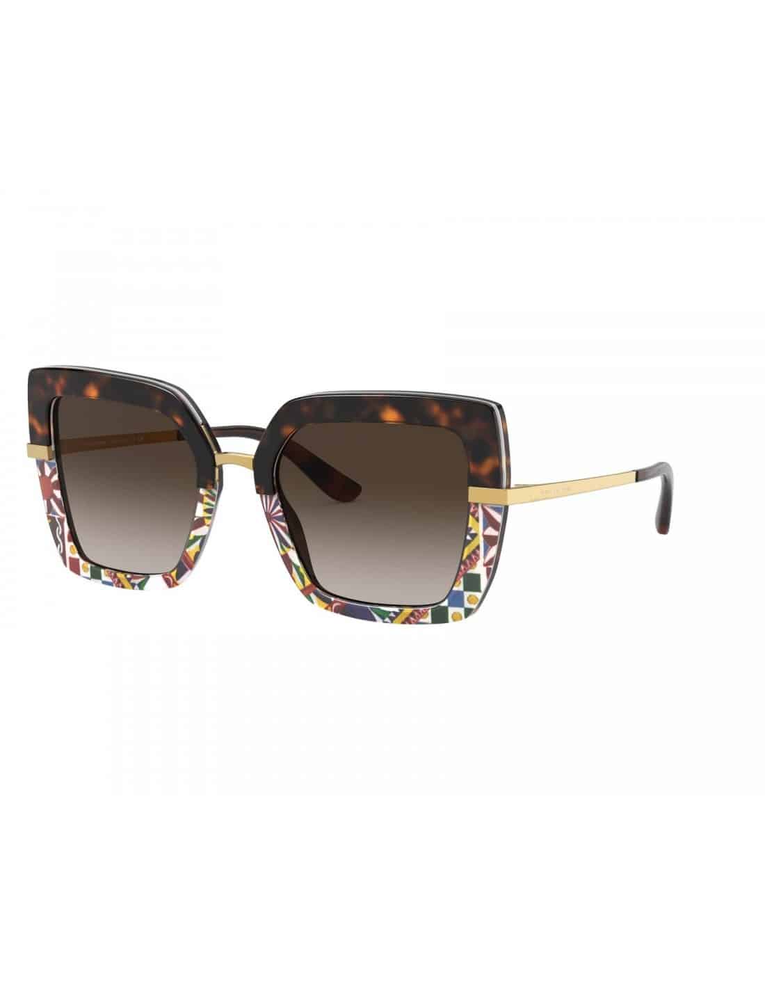 Lentes de sol DG4373 3278/13 Square Shape Cafe Rojo Dorado