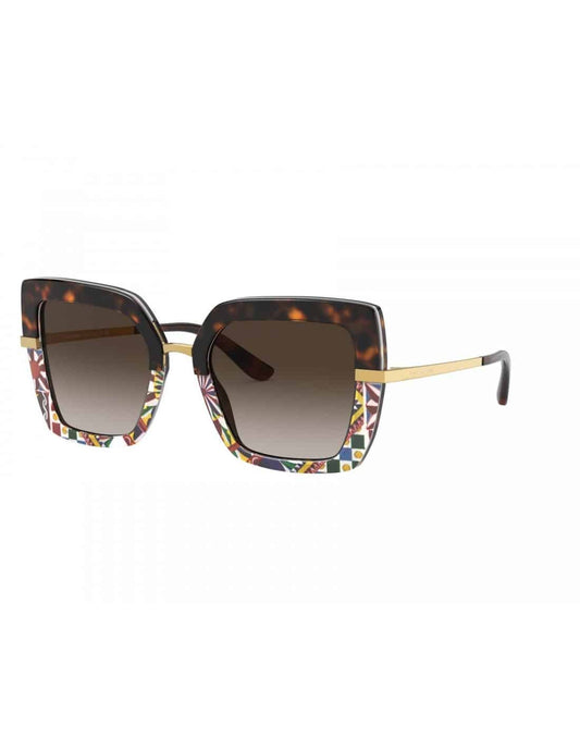 Lentes de sol DG4373 3278/13 Square Shape Cafe Rojo Dorado