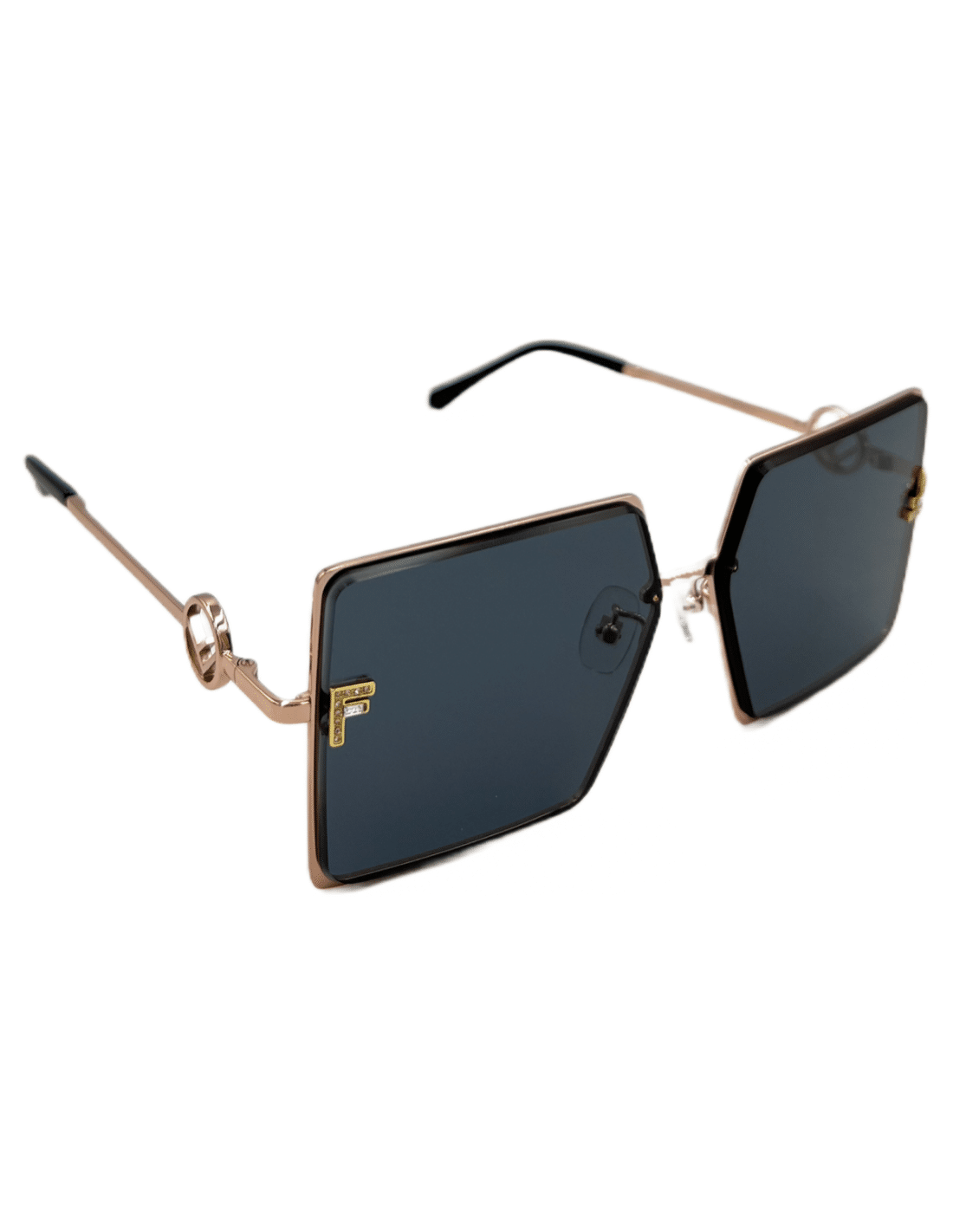 Lentes de sol FE40078U Square Shape Negro Dorado - Imagen 2