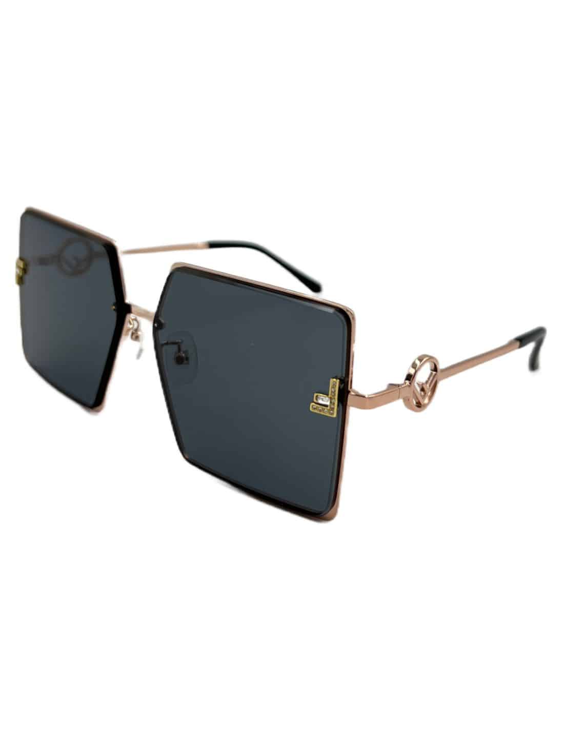 Lentes de sol FE40078U Square Shape Negro Dorado