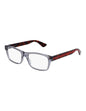 Lentes oftálmicos GG0006O 004 Square Shape Gris Transparente Rojo