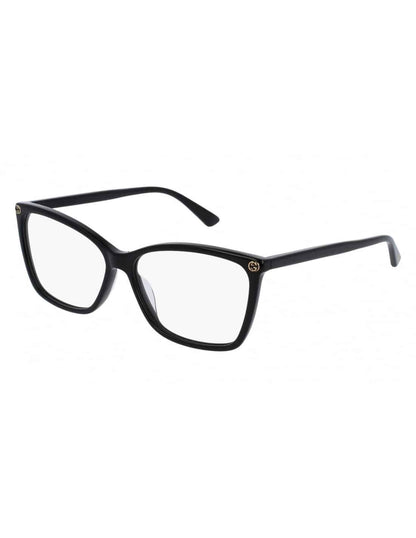 Lentes oftálmicos GG0025O 001 Square Negro Dorado