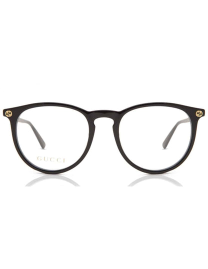 Lentes oftálmicos GG0027O 001 Round Acetato Negro Dorado