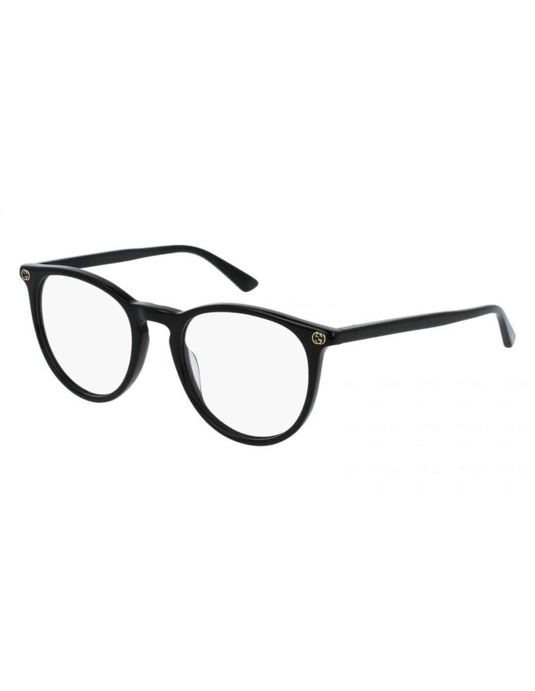 Lentes oftálmicos GG0027O 001 Round Acetato Negro Dorado