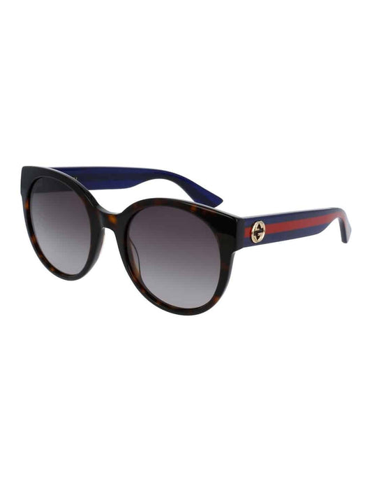 Lentes de sol GG0035S 004 Round Shape Cafe Degradado Carey Azul