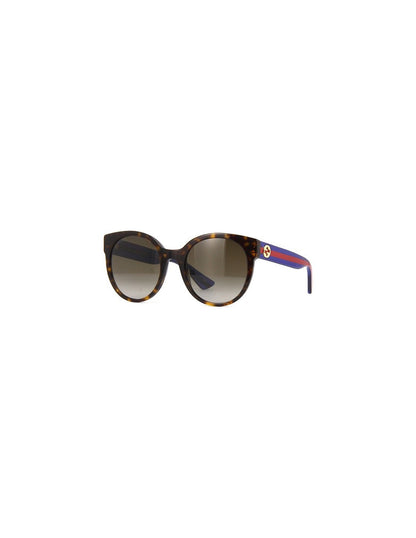 Lentes de sol GG0035S 004 Round Shape Cafe Degradado Carey Azul