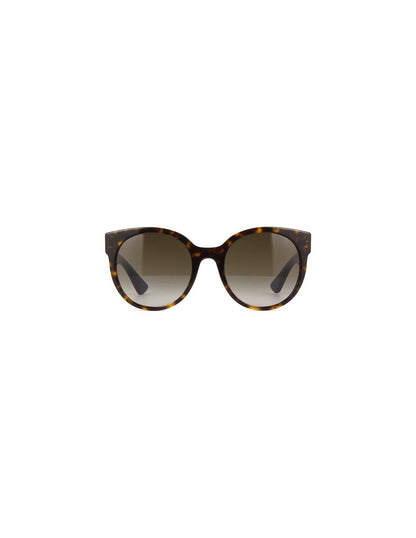 Lentes de sol GG0035S 004 Round Shape Cafe Degradado Carey Azul