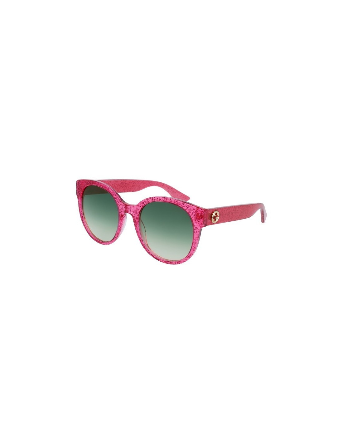 Lentes de sol GG0035S 005 Round Shape Rosa Brillante Gris Degradado