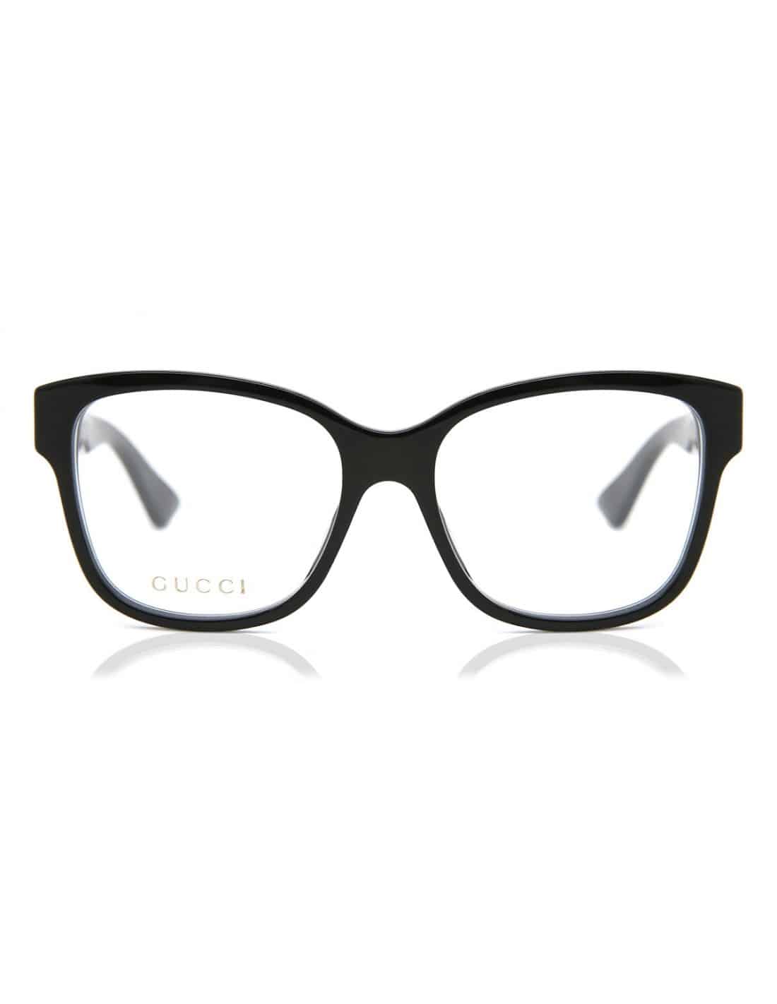 Lentes oftálmicos GG0038O 001 Square Negro Dorado