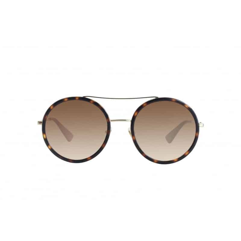 Lentes de sol GG0061S 013 Round Double Bridge Cafe Degradado Carey