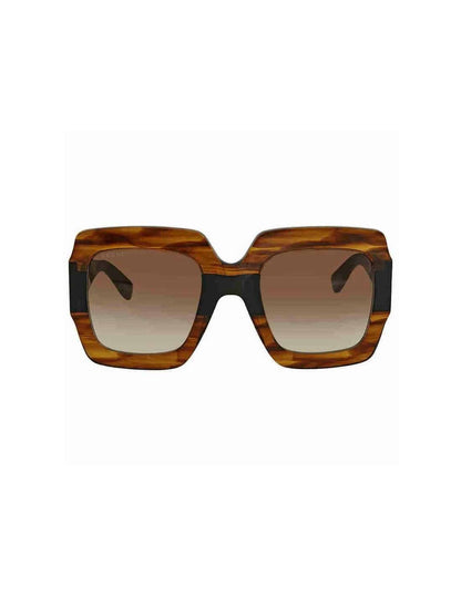 Lentes de sol GG0178S 004 Oversized Square Cafe Negro Degradado