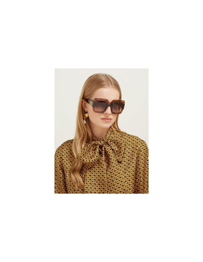 Lentes de sol GG0178S 004 Oversized Square Cafe Negro Degradado