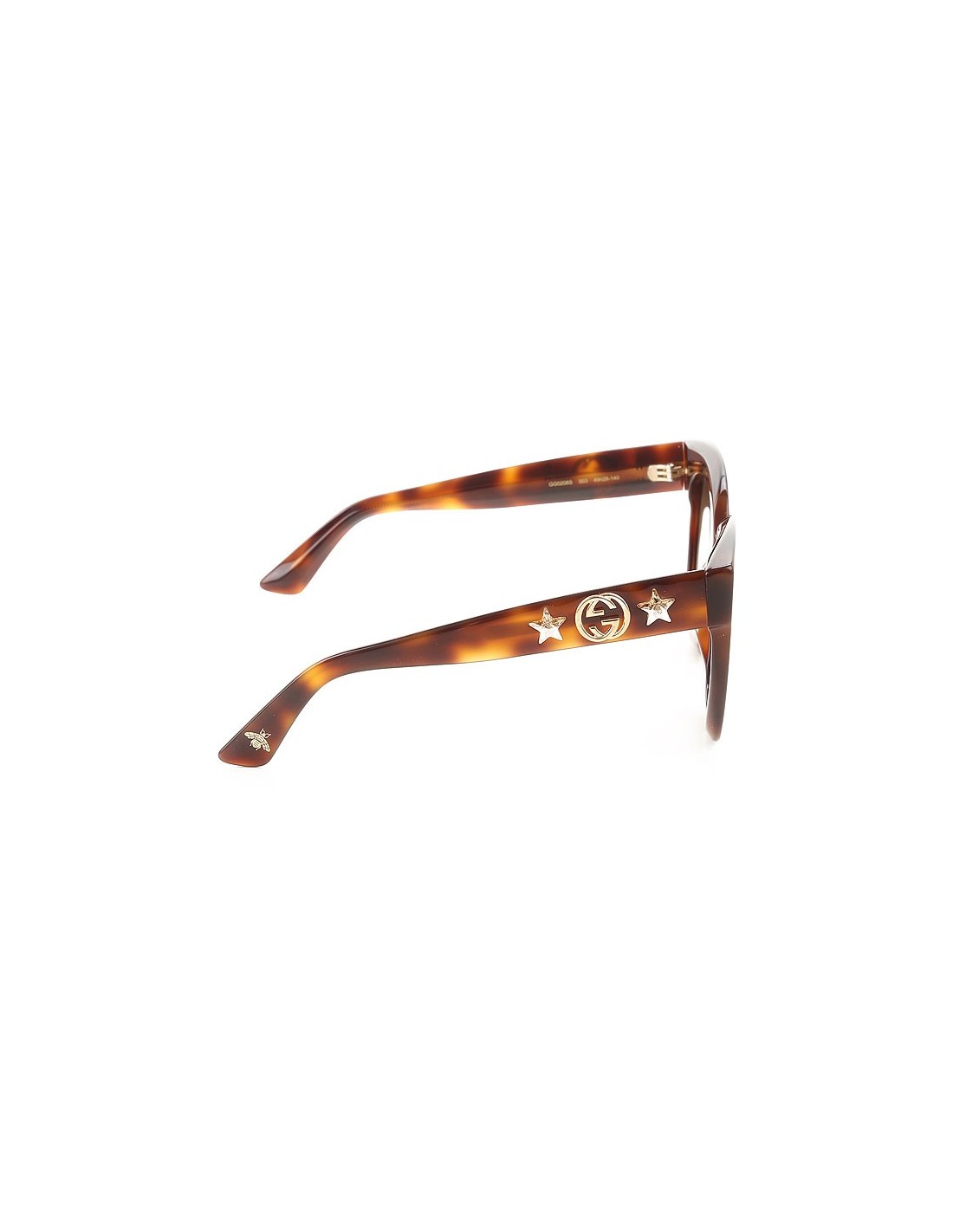 Lentes de sol GG0208S 003 Square Oversized Carey Cafe Degradado