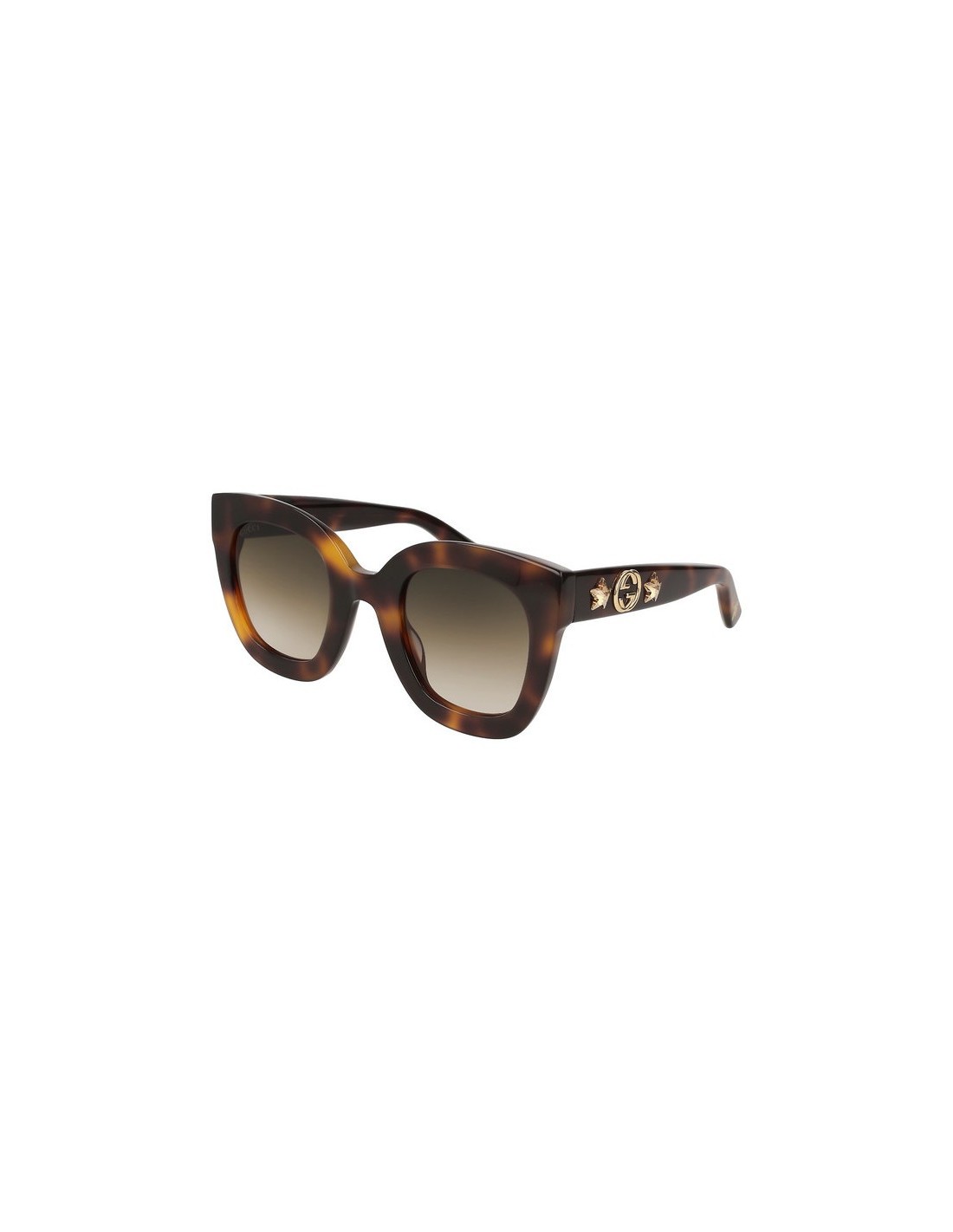 Lentes de sol GG0208S 003 Square Oversized Carey Cafe Degradado