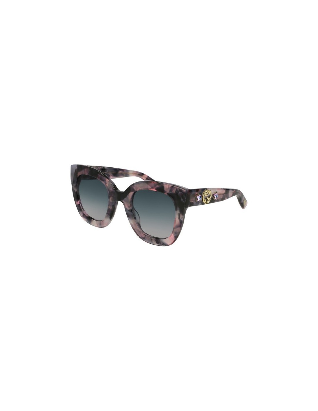 Lentes de sol GG0208S 004 Square Oversized Rosa Azul Degradado