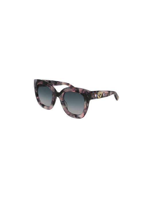 Lentes de sol GG0208S 004 Square Oversized Rosa Azul Degradado