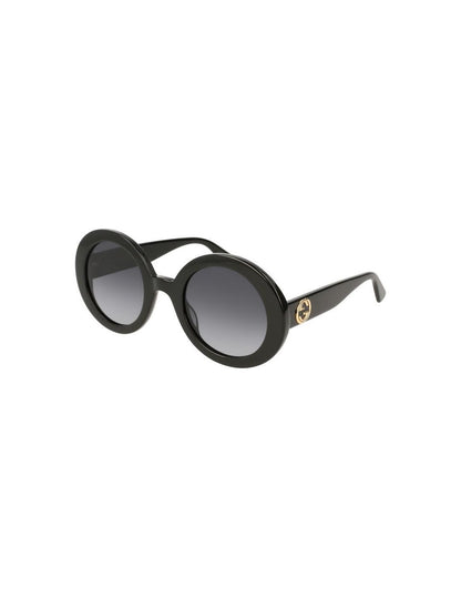 Lentes de sol GG0319S 001 Oval Round Fashion Negro Degradado Clasico