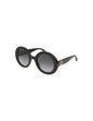 Lentes de sol GG0319S 001 Oval Round Fashion Negro Degradado Clasico