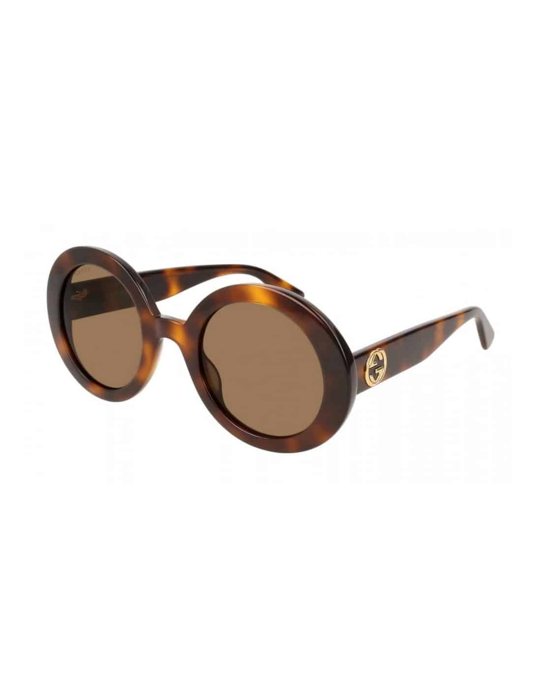Lentes de sol GG0319S 002 Oval Round Fashion Carey Cafe Transparente