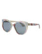 Lentes de sol GG0325S 004 Round Acetato Blanco Brillante Gris