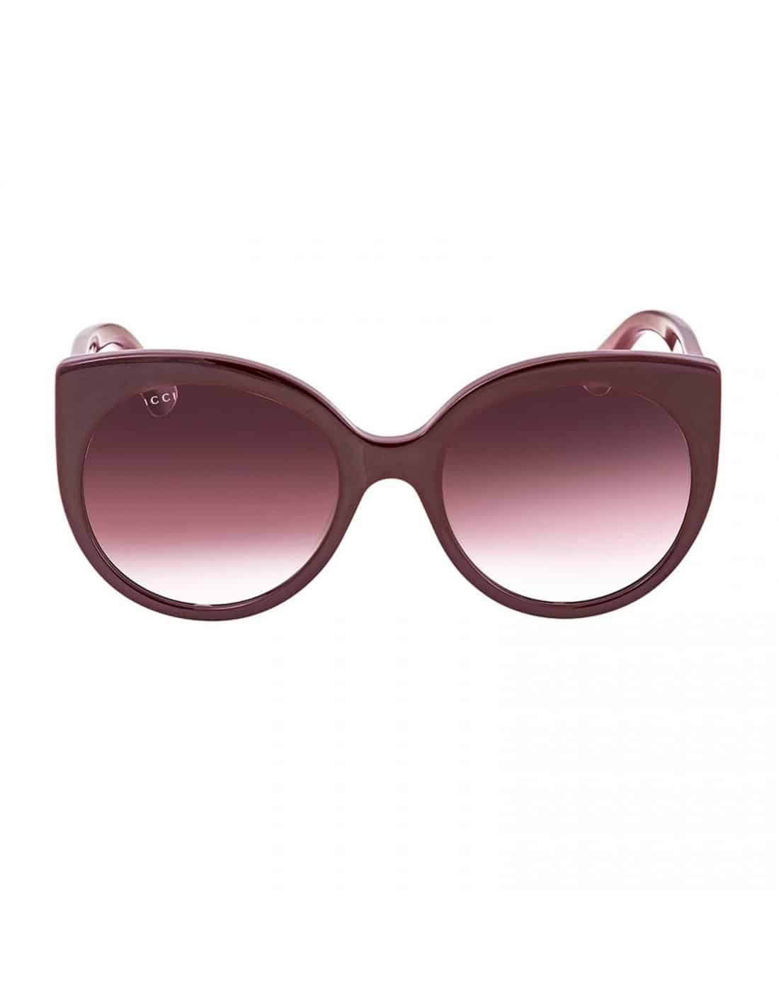 Lentes de sol GG0325S 007 Round Acetato Vino Degradado