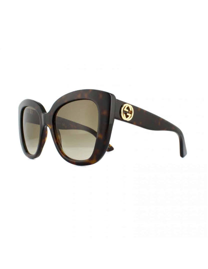 Lentes de sol GG0327S 002 Square Oversized Carey Cafe Degradado