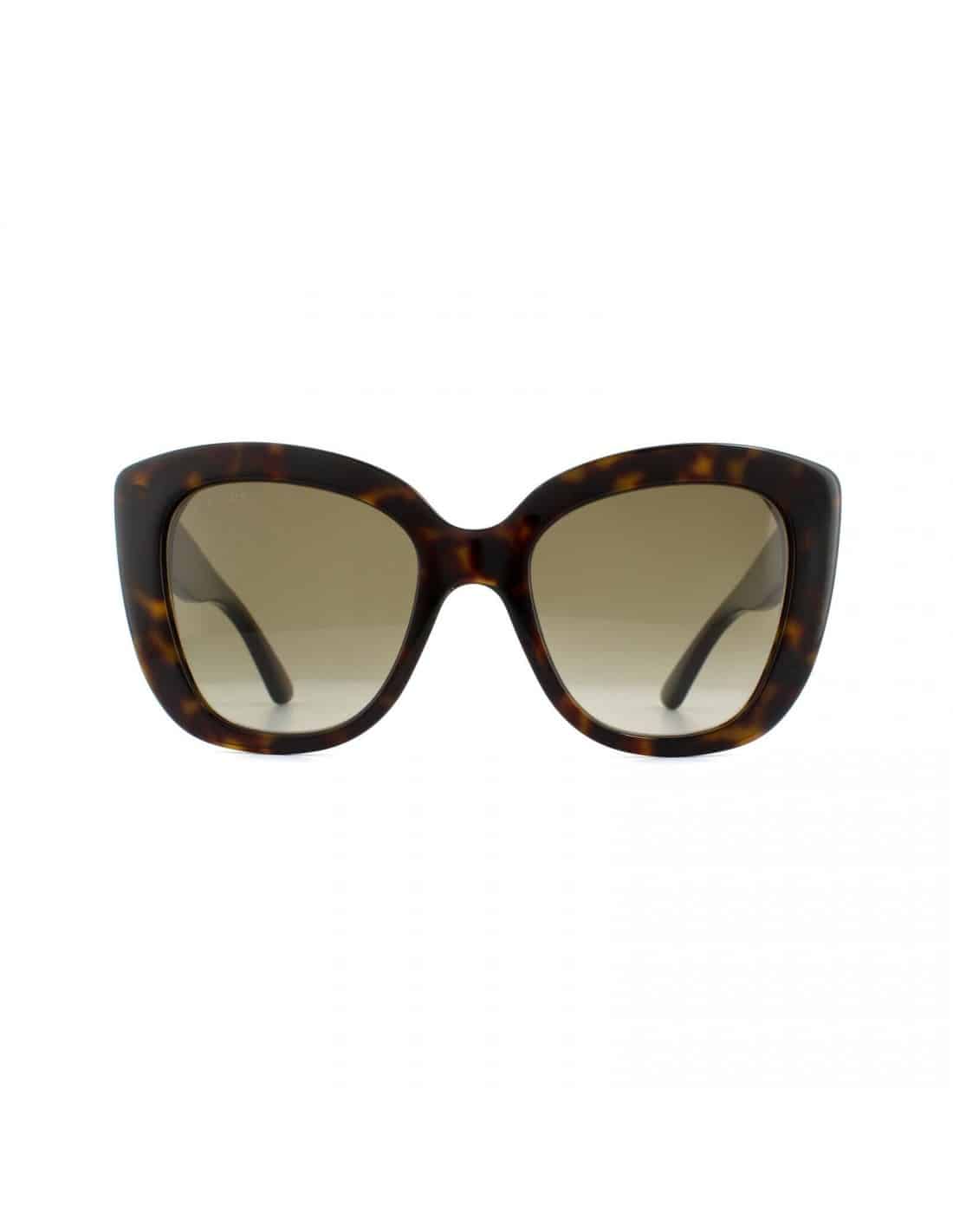 Lentes de sol GG0327S 002 Square Oversized Carey Cafe Degradado