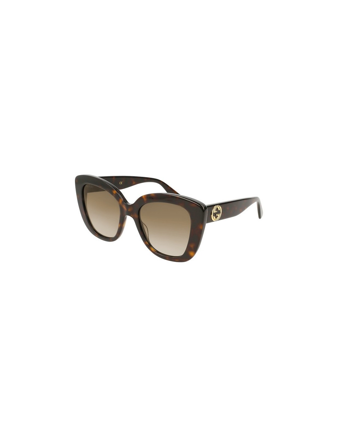 Lentes de sol GG0327S 002 Square Oversized Carey Cafe Degradado
