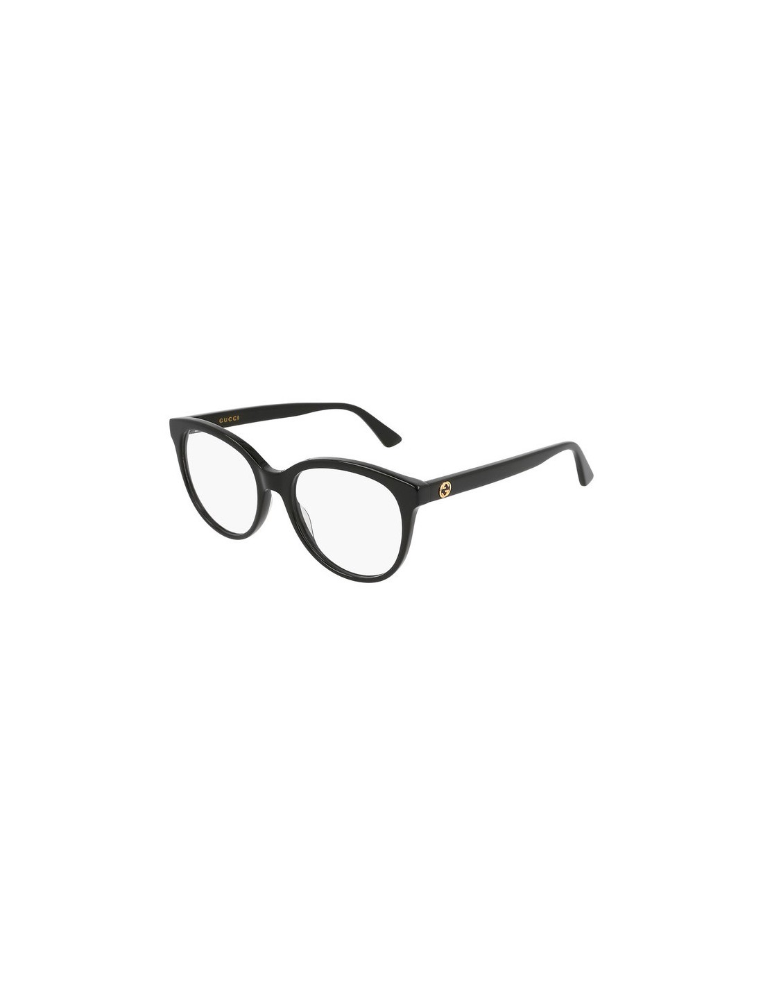 Lentes oftálmicos GG0329O 001 Round Negro Dorado