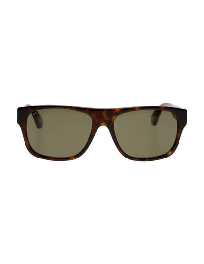 Lentes de sol GG0341S 003 Square Shape Carey Negro Blanco