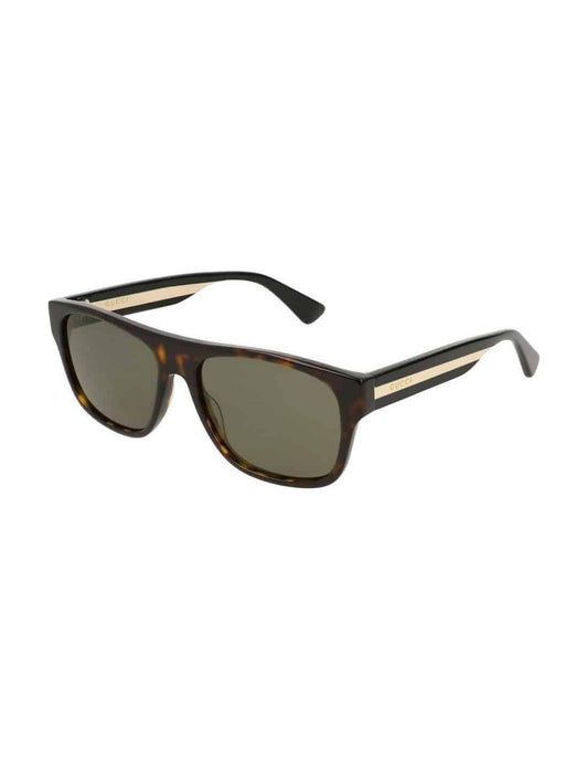 Lentes de sol GG0341S 003 Square Shape Carey Negro Blanco