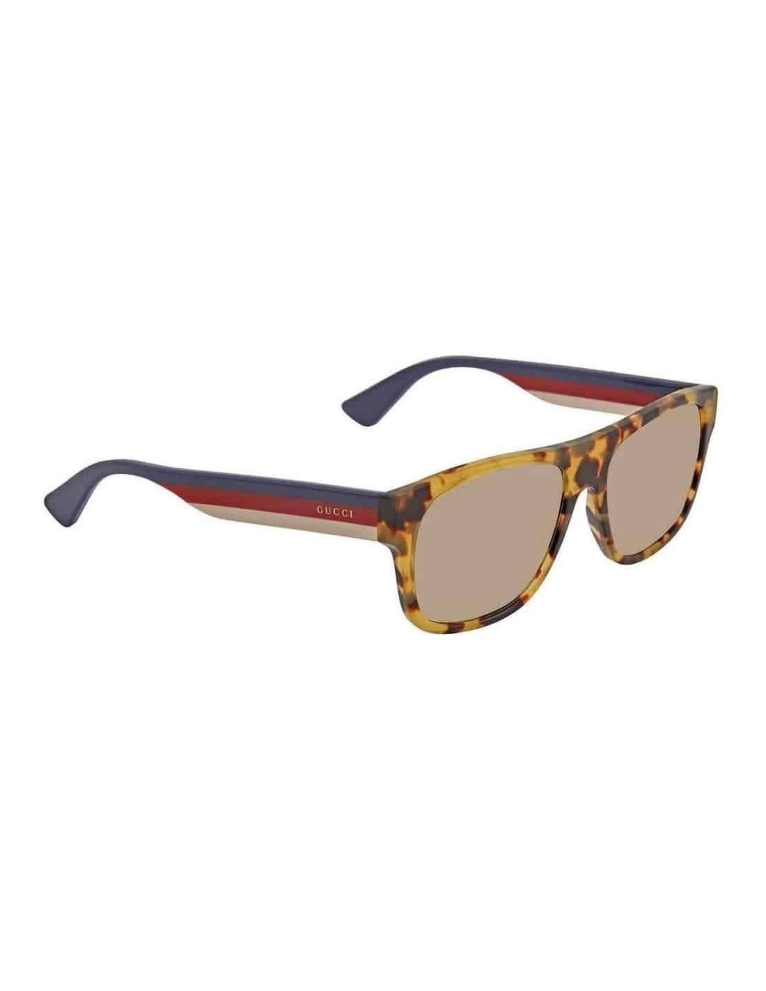 Lentes de sol GG0341S 006 Square Shape Carey Rojo Ambar