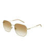 Lentes de sol GG0396S 003 Hexagonal Cafe Degradado Dorado