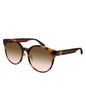 Lentes de sol GG0416SK 005 Round Acetato Carey Azul Cafe Degradado