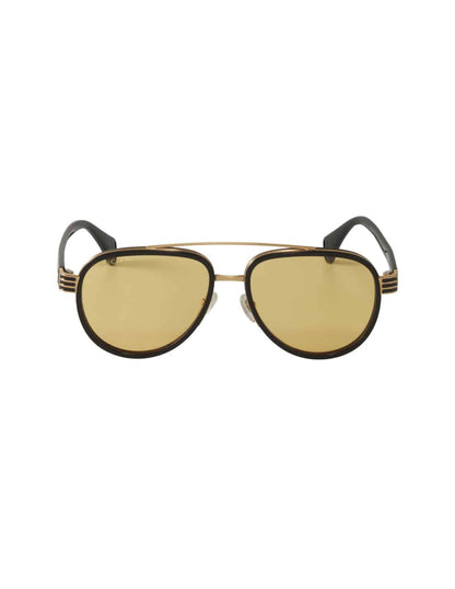 Lentes de sol GG0447S 002 Aviator Negro Ambar Transparente