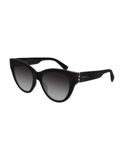 Lentes de sol GG0460S 001 Eye Cat Acetato Negro Gris Degradado