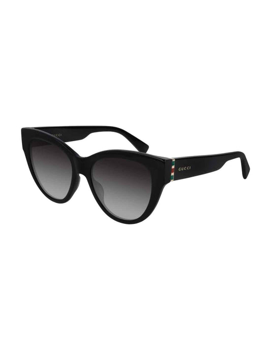 Lentes de sol GG0460S 001 Eye Cat Acetato Negro Gris Degradado